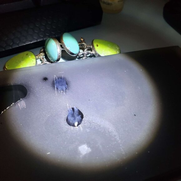 Vintage Turquoise Earrings Signed McKeown 98 Pls Read - Picture 4 of 5